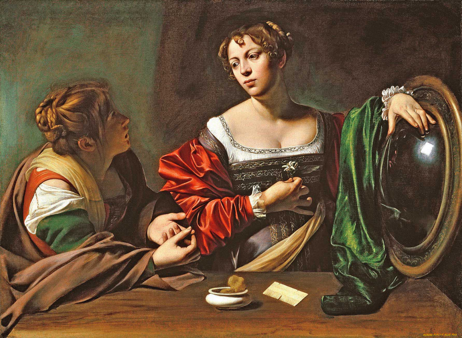 martha, and, mary, magdalene, , caravaggio, 